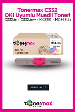 Oki C332 / MC363 Muadil Toneri Kırmızı- A Plus