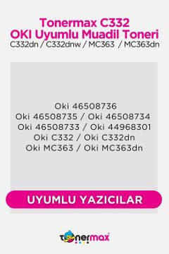 Oki C332 / MC363 Muadil Toneri Kırmızı- A Plus