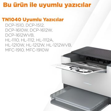 Brother TN-1040 Muadil Toner 2'li Ekonomik Paket / HL-1211/DCP-1510/HL-1110/MFC-1810/MFC-1910