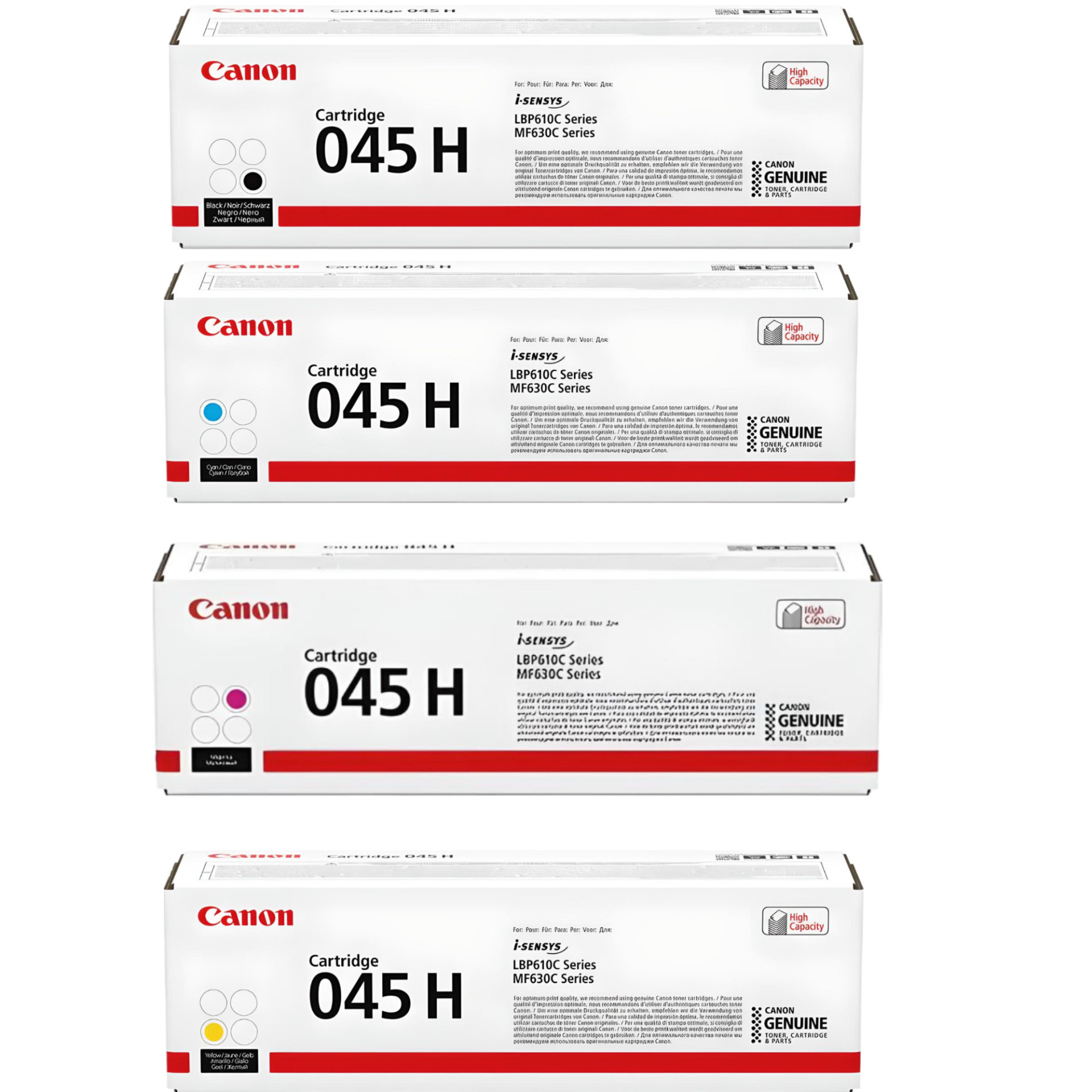 Canon CRG-045H Set Orjinal Toneri/ LBP-611Cn / LBP-613Cdw / MF-631Cn / MF-633Cdw / MF-635Cx -Eco