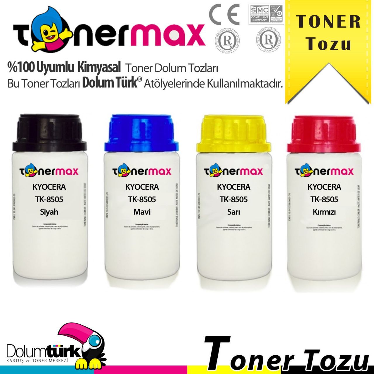 Kyocera Mita TK-865 / TASKalfa 250ci / 300ci Set Toner Tozu