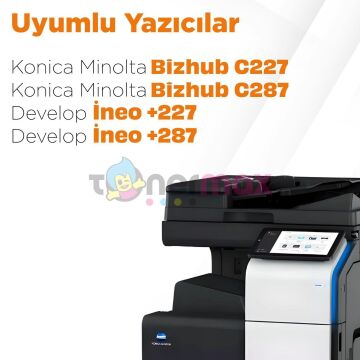 Konica Minolta Bizhub C227 Muadil Drum Ünitesi Seti / DR-214 Siyah - Mavi - Sarı - Kırmızı
