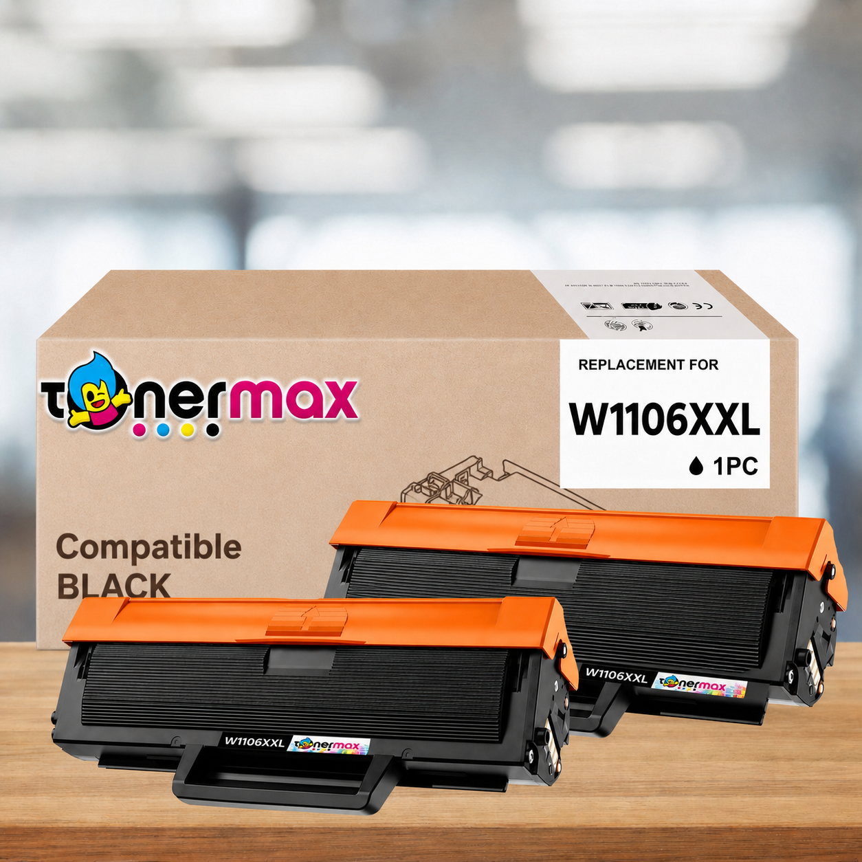 Hp 106XXL W1106XXL Muadil Toner - Çipli 2'li Paket ( Süper Yüksek Kapasite )/ 107A / 107W / MFP 135W / MFP 137fnw