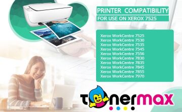 Xerox WorkCentre 7525 Siyah Muadil Toneri / 7530 / 7545 / 7556 / 7830 / 7835 / 7845 / 7855 / 7970