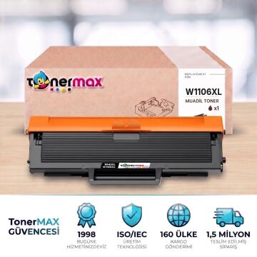 Hp 106XL W1106XL Muadil Toner - Çipli 10'lu Paket ( Ekstra Yüksek Kapasite )/ 107A / 107W / MFP 135W / MFP 137fnw