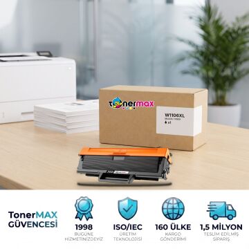 Hp 106XL W1106XL Muadil Toner - Çipli 4'lü Paket ( Ekstra Yüksek Kapasite )/ 107A / 107W / MFP 135W / MFP 137fnw