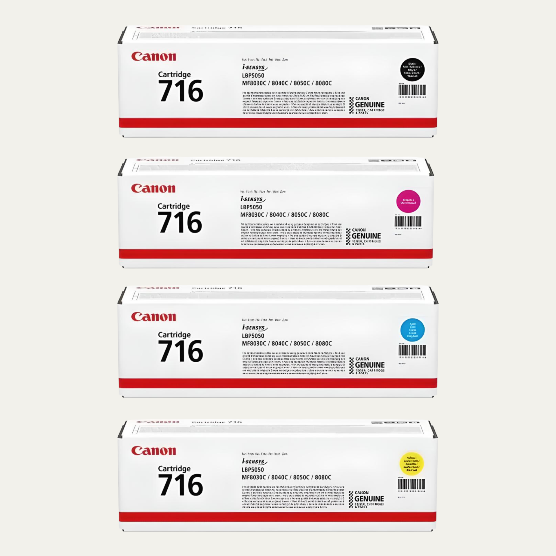 Canon CRG-716 / MF-8030 / MF-8040 / MF-8050 / MF-8080 / LBP-5050  Takım Orjinal Toneri