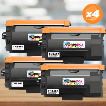 Brother TN-3467 Muadil Toner 4'lü Avantaj Paket / HL-L5200 / L6200 / MFC-L5755 / L6700 / L6900