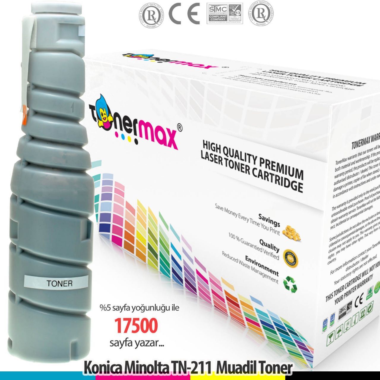 Konica Minolta TN-211 Bizhub 200 / Bizhub 222 / Bizhub 250 / Bizhub 282 Muadil Toner
