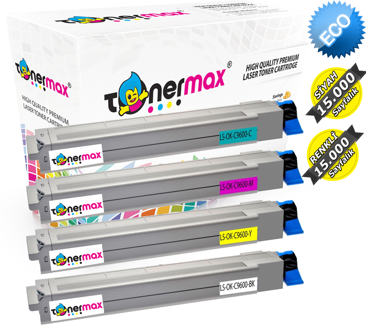 OKI C9600 Muadil Toner Set/ C9650 / C9800 / C9850