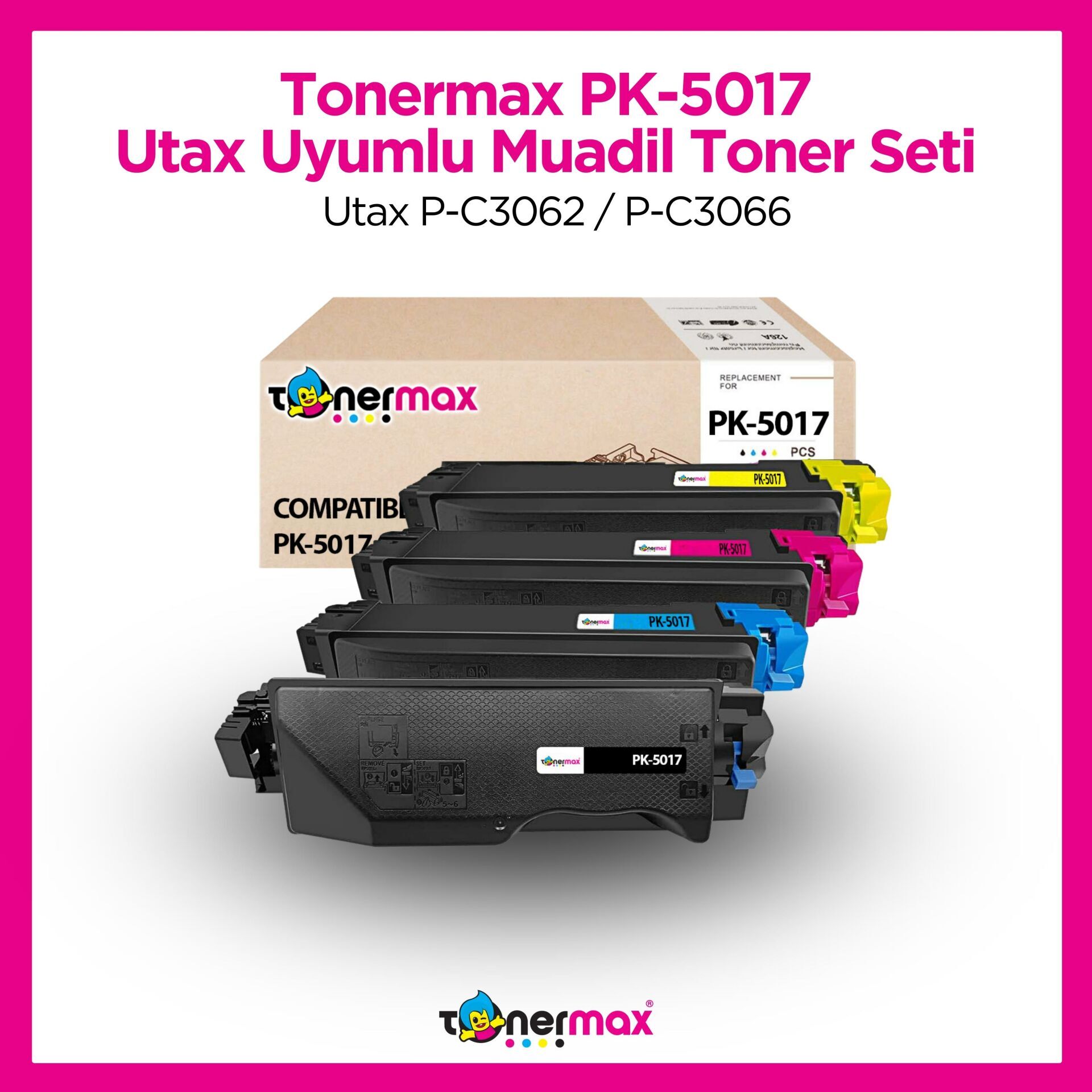 Utax PK-5017 Muadil Toner Set / Utax P-C3062 / P-C3066