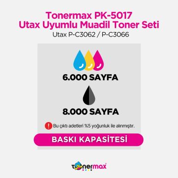 Utax PK-5017 Muadil Toner Set / Utax P-C3062 / P-C3066