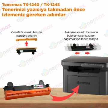 Kyocera TK-1240 / TK-1248 Muadil Toner 10'lu Avantaj Paket / PA2000 / PA2000W MA2000 / MA2000W / PA2001 / MA2001