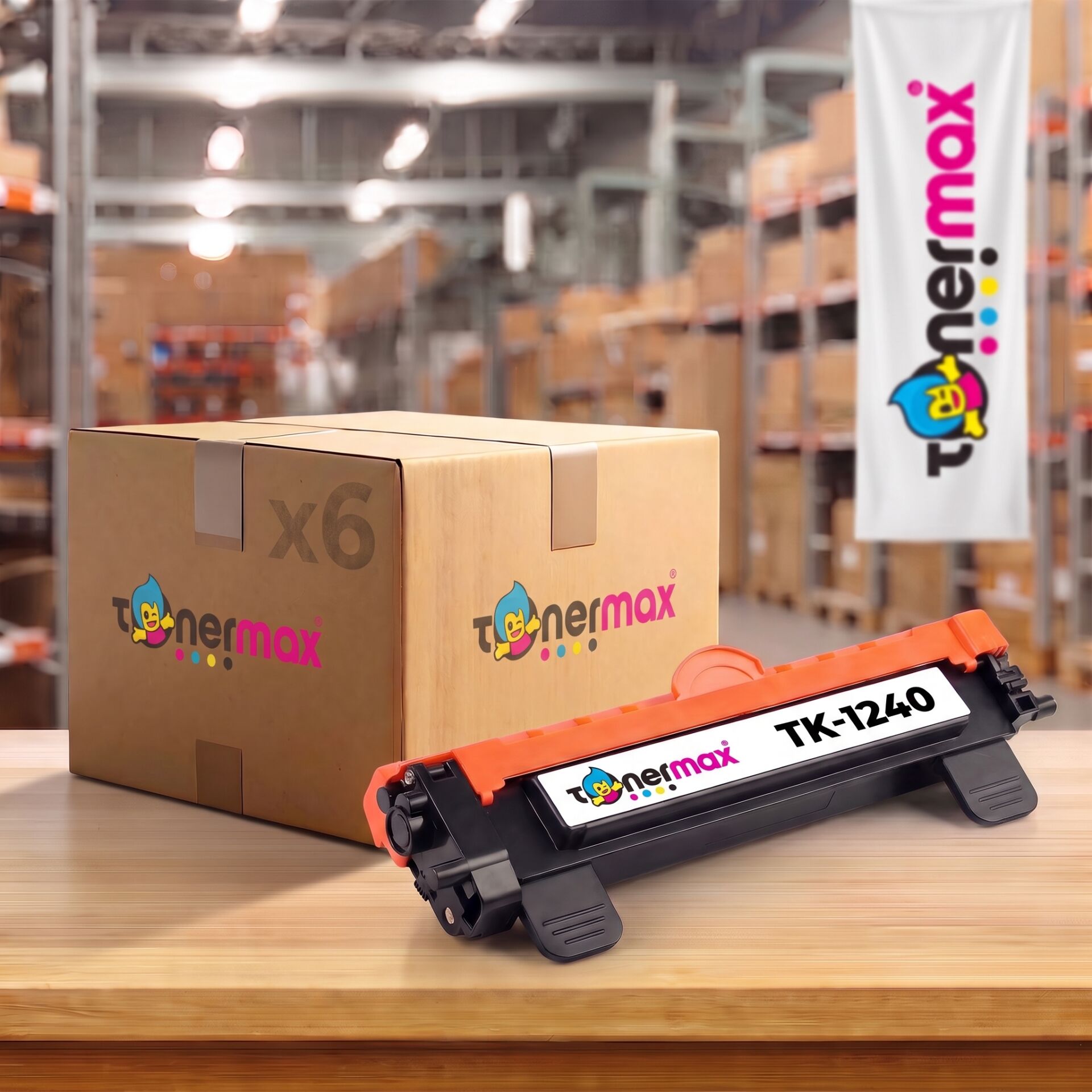 Kyocera TK-1240 Uyumlu (6'lı Paket) Standart Kapasite Muadil Toner