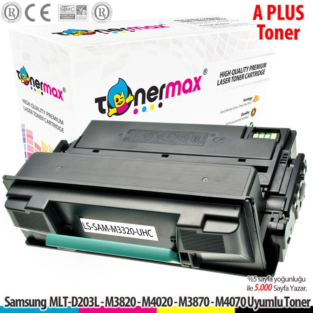 Samsung MLT-D203L  A Plus Muadil Toner/ SL-M3820 / SL-M3870 / SL-M4020 / SL-M4070