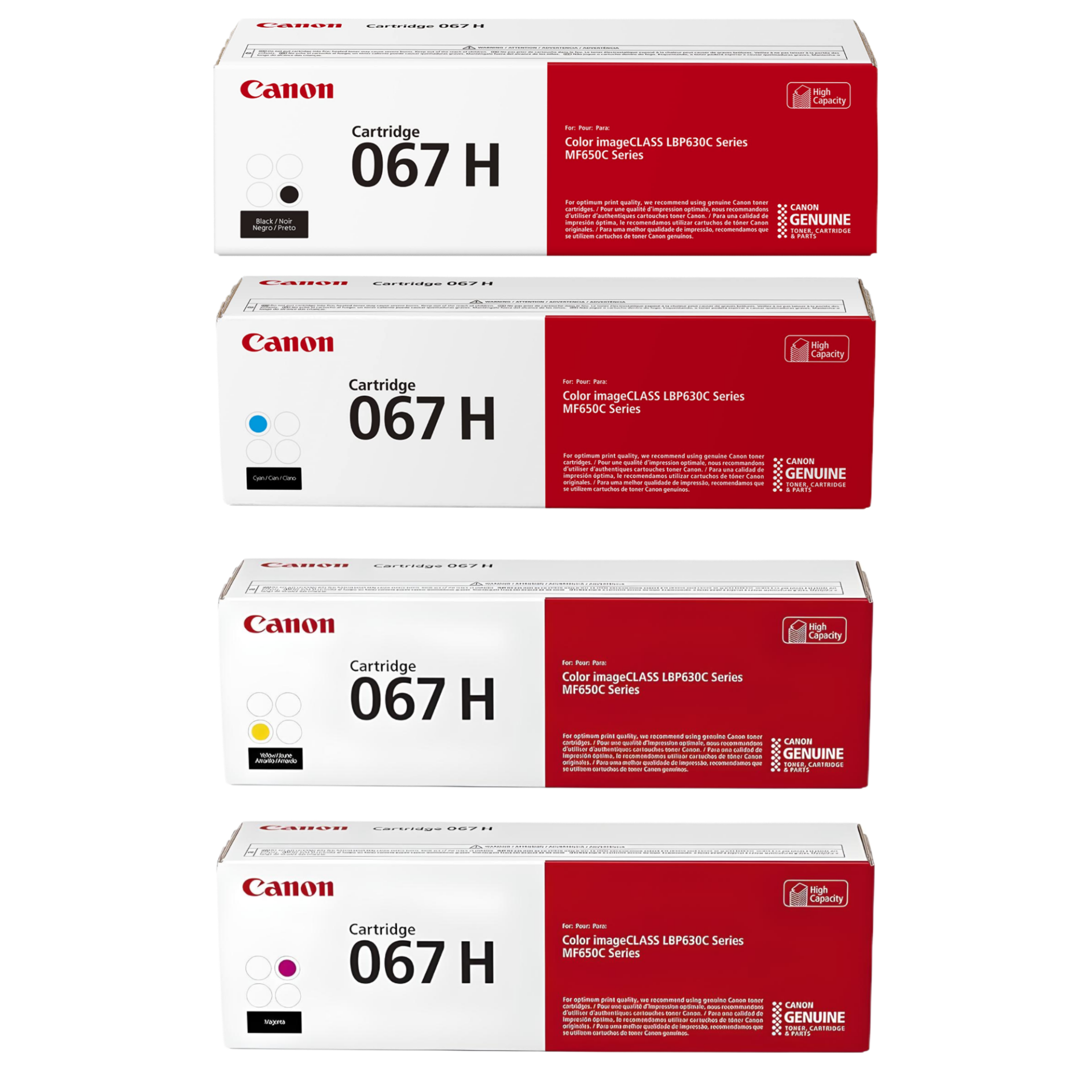 Canon CRG-067H Orjinal Toner Takım / LBP-631Cw - LBP-633Cdw - MF-651Cw - MF-655Cdw - MF-655Cx - MF-657Cdw