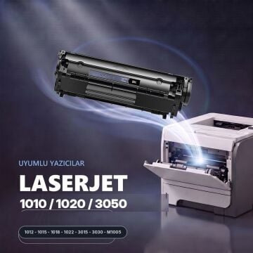 HP 12A / Q2612A Muadil Toner 2'li Paket / 1010/1012i/1015/1018/1020/1022