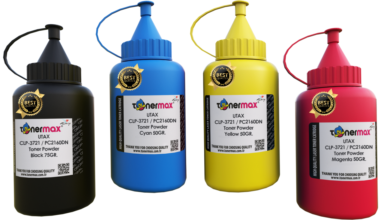 Utax CLP-3721 / PC-2160 Set CMYK Toner Tozu