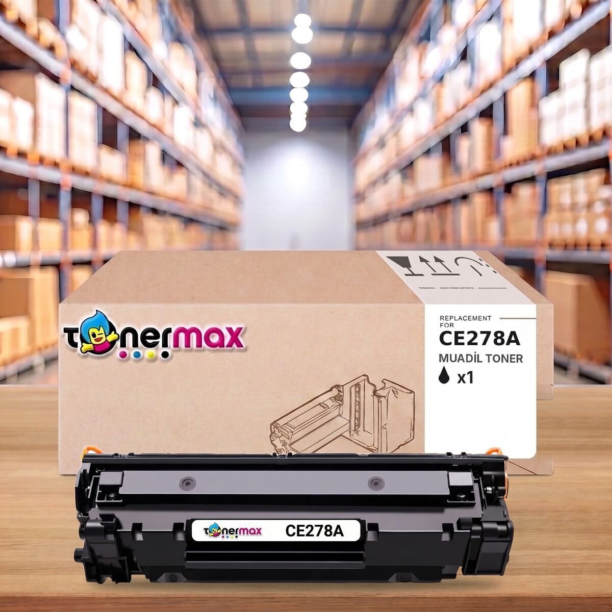 HP CE278A muadil toner — LaserJet Pro P1566, P1606dn, M1536dnf uyumlu, 2.100 sayfa