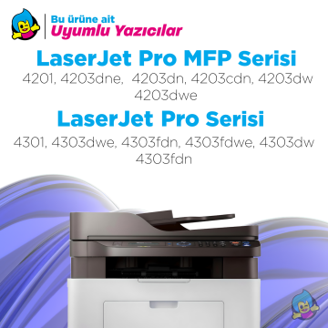 Hp Color LaserJet Pro 4303fdw Muadil Toner Takımı - Çipli / 230A / W2300A