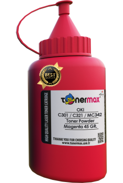 Oki C301 / C321 / MC342 Toner Tozu Kırmızı