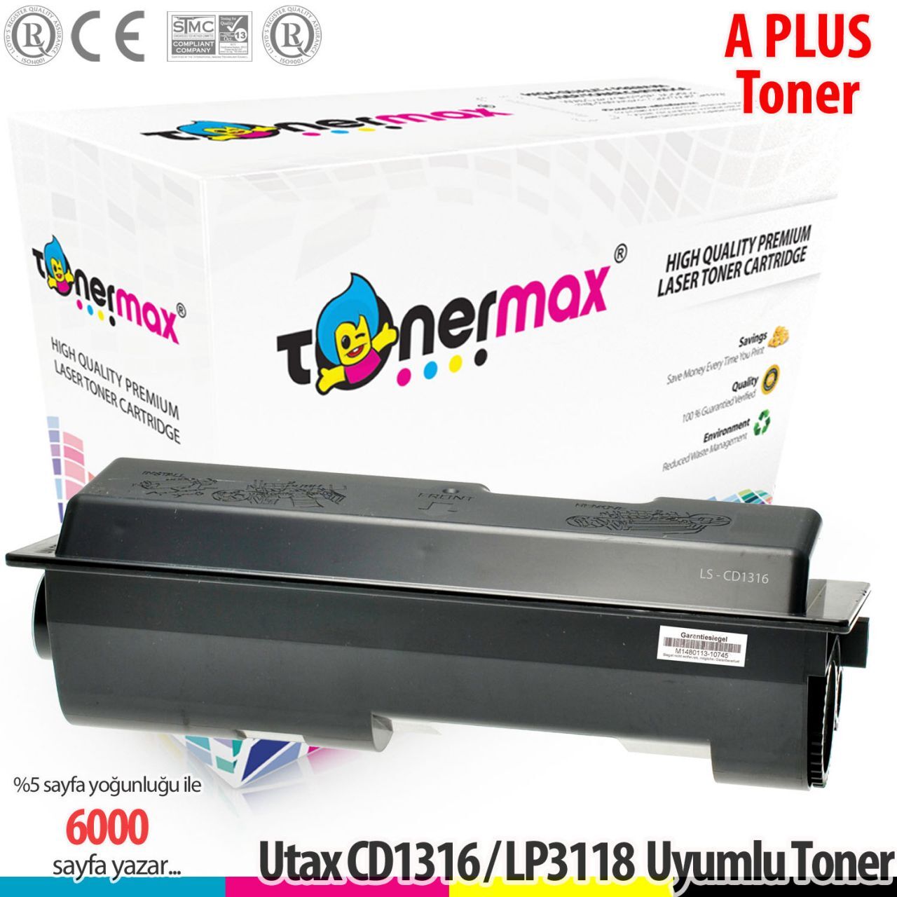 Utax CD-1316 / LP-3118 A Plus Muadil Toner