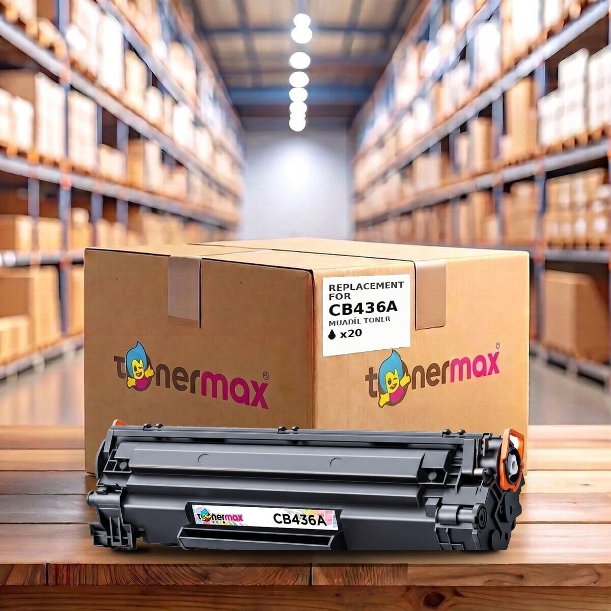 TonerMAX® CB436A Muadil Toner — 20'li Paket