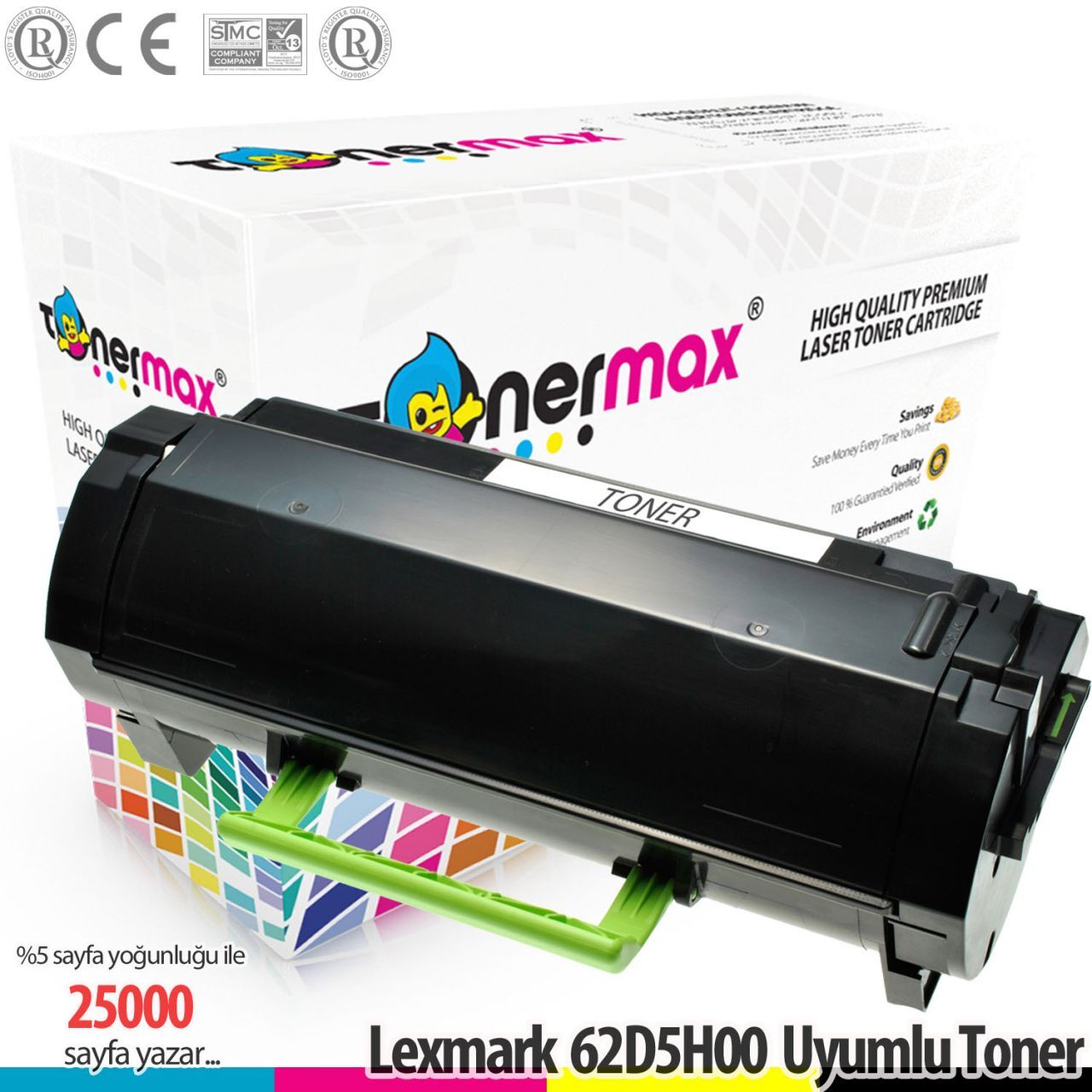 Lexmark 625H / 62D5H00 /MX710 / MX711 / MX810 / MX811 / MX812 A Plus Muadil Toner 25K