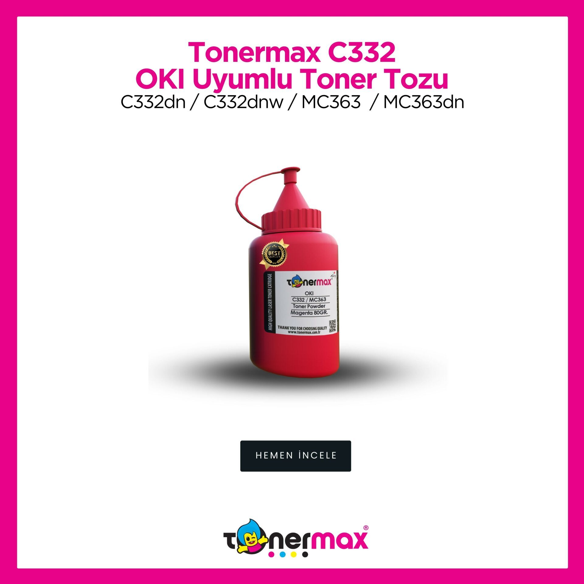 Oki 46508734 Kırmızı Toner Tozu / C332 / MC363