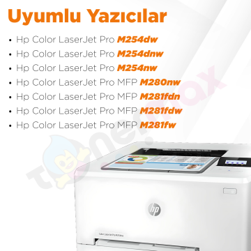 Hp 203A / CF542A Orjinal Toner - Kırmızı / M254 / M280 / M281