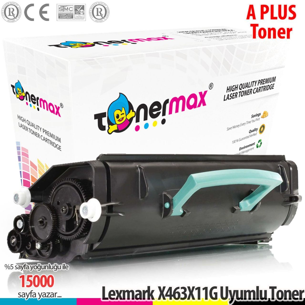 Lexmark X463X11G / X463de / X463 / X464de / X464 / X466dte / X466 / X466de A Plus Muadil Toneri 15K