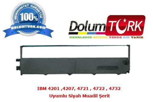IBM 4201 ,4207, 4721 , 4722 , 4732 Uyumlu Siyah Muadil Şerit