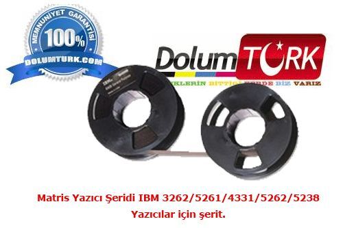 IBM 3262 , 5261 , 4331 , 5262 , 5238 Uyumlu Siyah Muadil Şerit