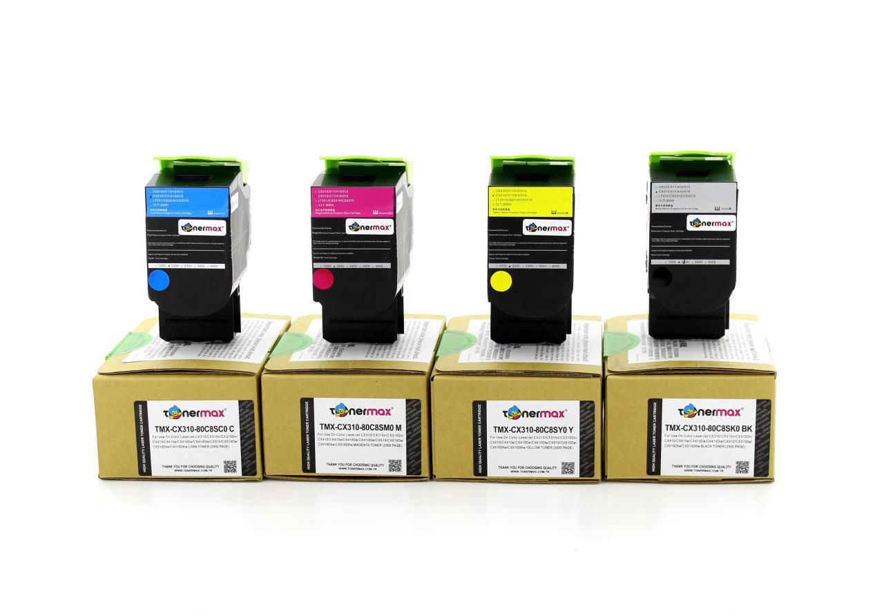Lexmark CX310 / CX410 / CX510 Muadil Toner Set