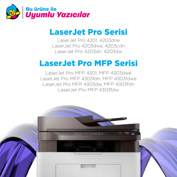 Hp 230A W2300A Toner Dolum Tozu Takımı / Hp Color LaserJet Pro 4203dn / 4203dw / 4303dw / 4303fdn / 4303fdw