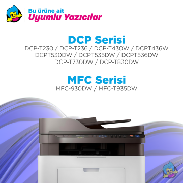 Brother BTD100 Muadil Mürekkep Siyah / DCP T230 / T236/ T430W / T436W / T730DW / MFC 930DW / T935DW