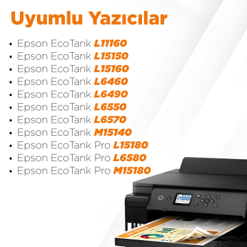 Epson T112 Muadil Mürekkep Kırmızı / L11160 / L15150 / L15160 / L6460 / L6490 / L6550 / L6570 / M15140 / L15180 / L6580
