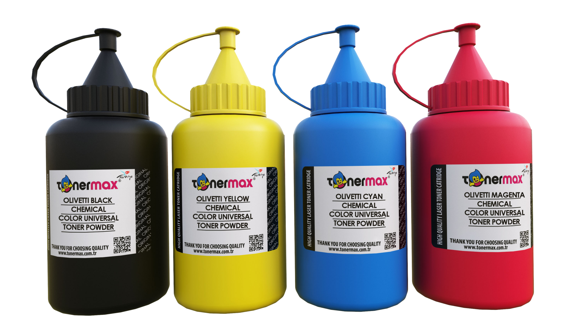 Olivetti Renkli Toner Tozu - Universal CMYK Set  500GR Şişe