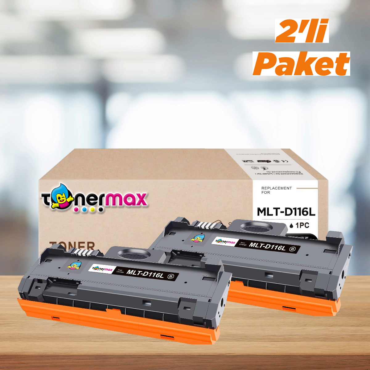 Samsung MLT-D116L Muadil Toner 2'li Avantaj Paket/ M2625 / M2626 / M2826 / M2876 / M2675 / M2825 / M2826