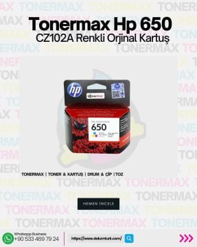 HP 650 CZ101A / CZ102A Set Orjinal Kartuş Avantaj Paket