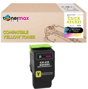 Lexmark CS421-78C5XY0 Sarı Muadil Toner Yüksek Kapasiteli / CS421 / CX421 / CS521 / CX521 / CS622 / CX622 / CS625 / CX625