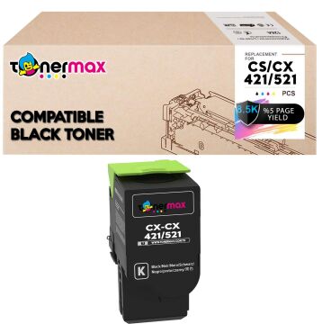 Lexmark CS421-78C5XK0 Siyah Muadil Toner Yüksek Kapasiteli / CS421 / CX421 / CS521 / CX521 / CS622 / CX622 / CS625 / CX625