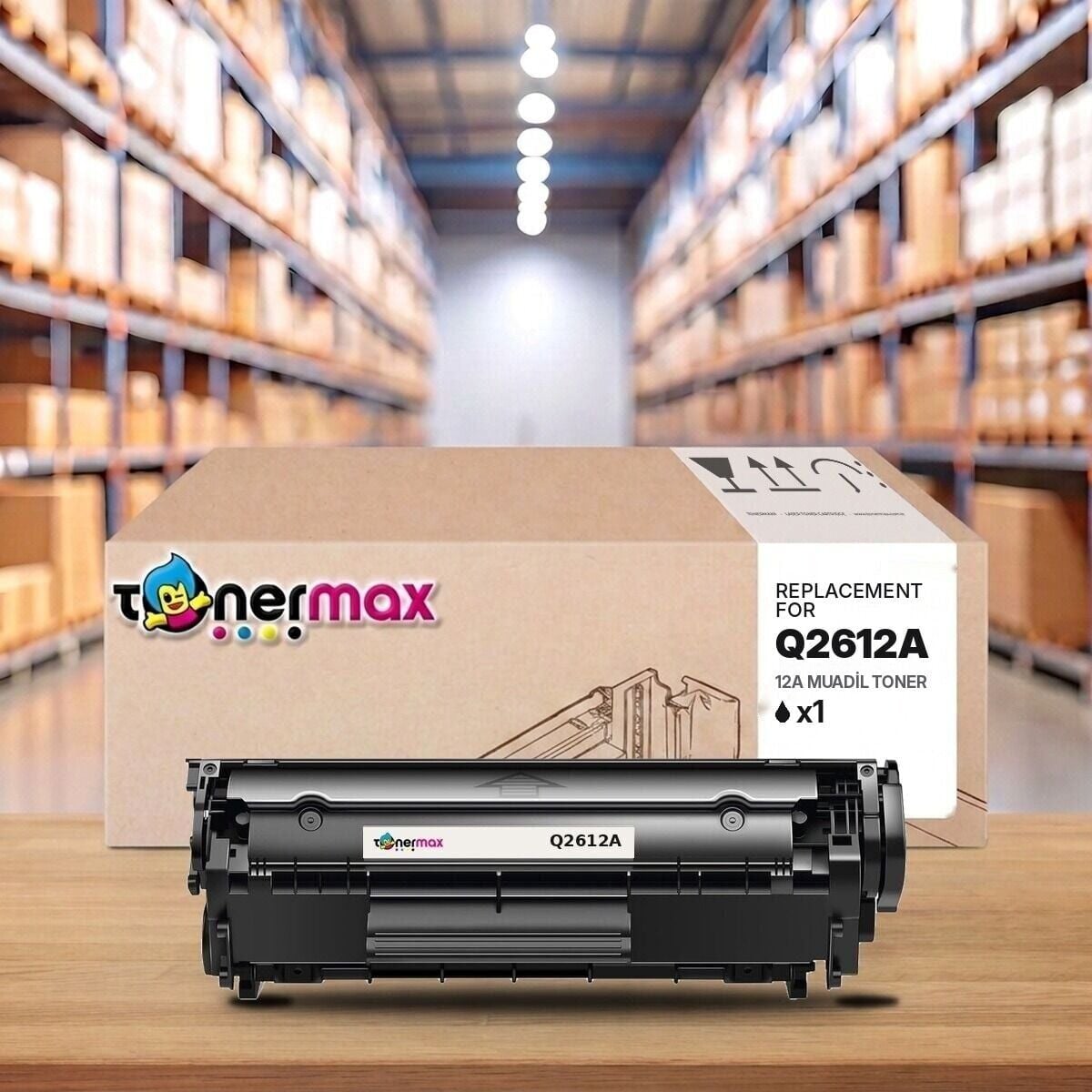 TonerMAX Q2612A muadil toner — HP LaserJet 1010, 1020, 1022, M1005 MFP uyumlu, 2.000 sayfa