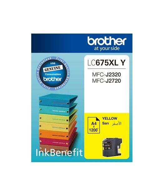 Brother LC675XL / MFC-J2320 / MFC-J2720 Sarı Orjinal Kartuş