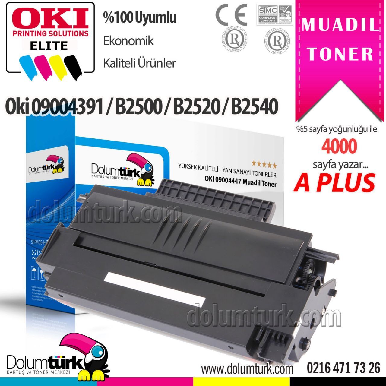 Oki B2500 / B2520 / B2540 A Plus Muadil Toner