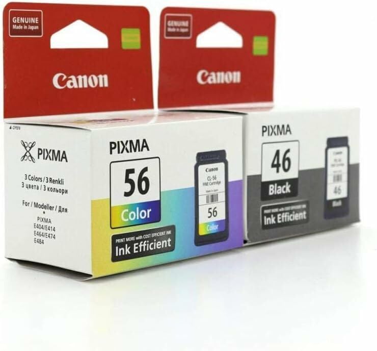 Canon PG-46 /CL-56 Pixma E404/E414/E464/E484 Siyah ve Renkli Kartuş Kampanyalı