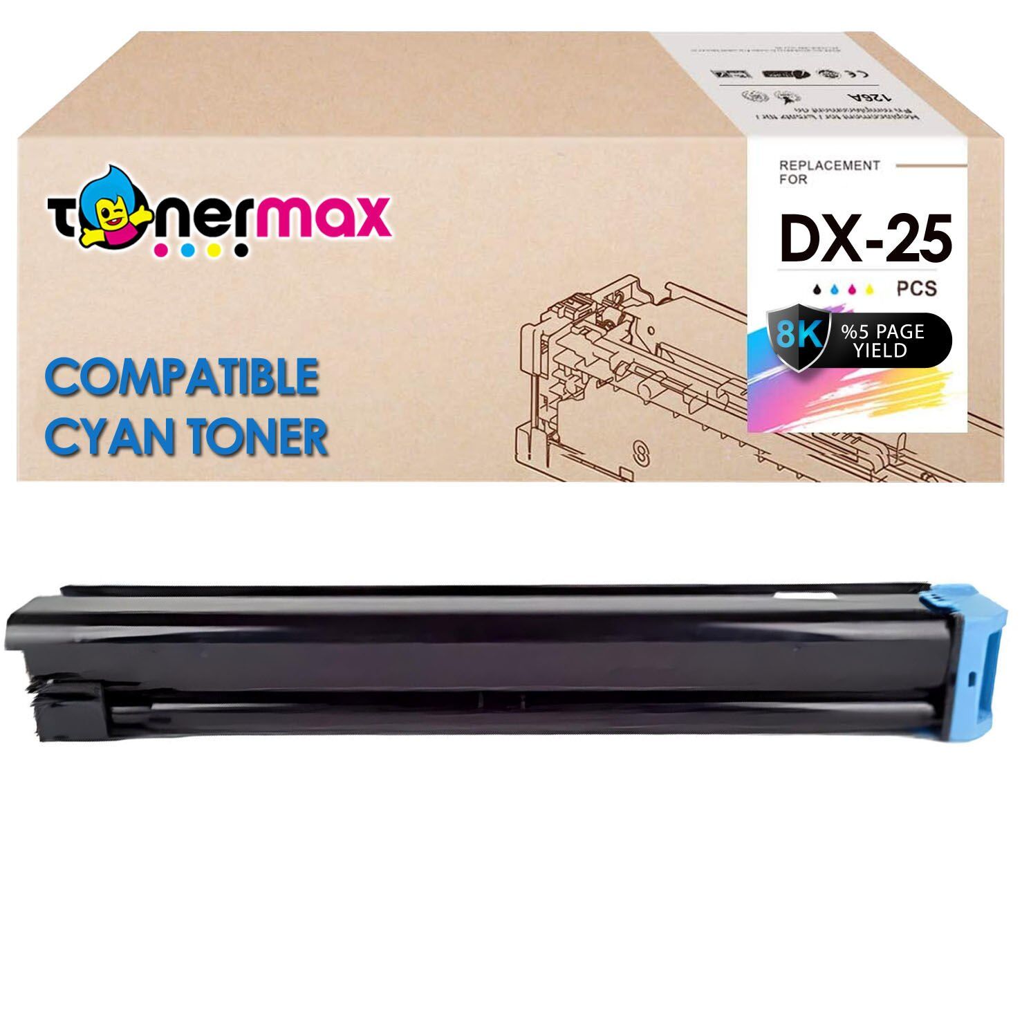 Sharp DX-25GTCA Mavi Muadil Fotokopi Toner