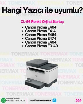 Canon CL-56 Pixma E404/E414/E464/E484 Renkli Kartuş
