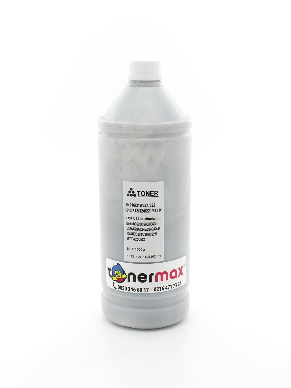 Minolta Renkli Toner Tozu Siyah 250GR./ TN216 / TN221 / TN319 / TN321 / TN324