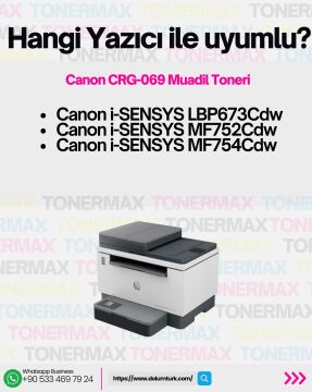 Canon CRG-069 Muadil Toner Mavi- Çipsiz/ 5094C002 /LBP673Cdw /MF752Cdw /MF754Cdw